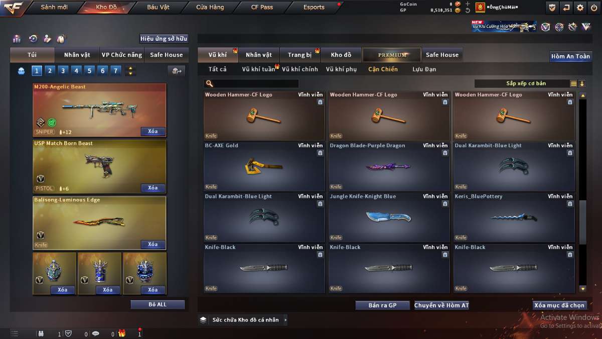 shop acc cf uy tin gia re